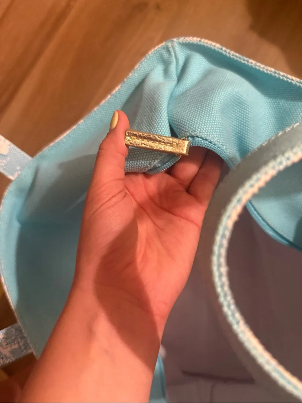 Lilly Pulitzer Aqua New York City-Print Canvas Tote